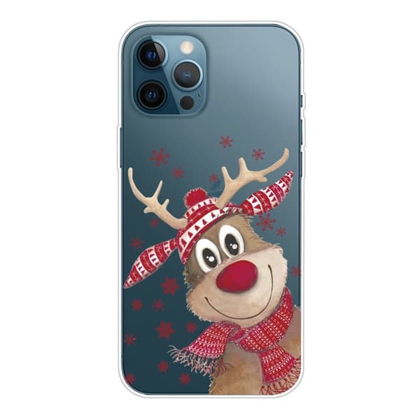 Juleveske til iPhone 14 Pro - Smilende Hjort