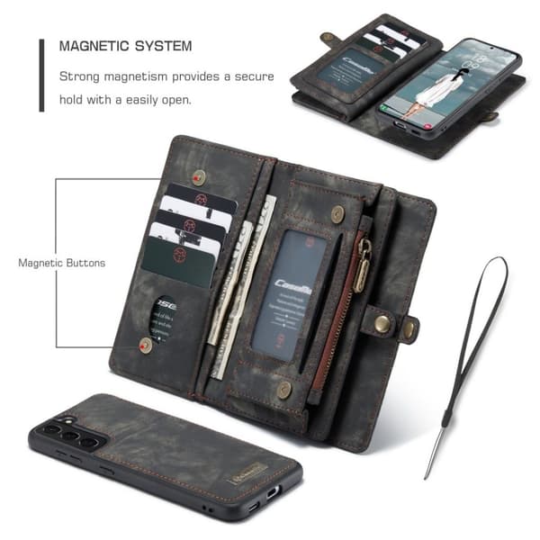 CaseMe Samsung Galaxy S21 FE Zipper Wallet - Sort