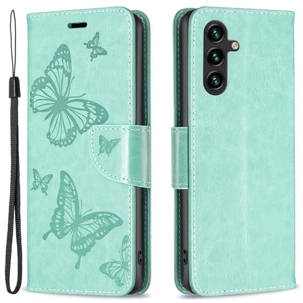 Butterfly Samsung Galaxy A15 Flippetui - Grønn