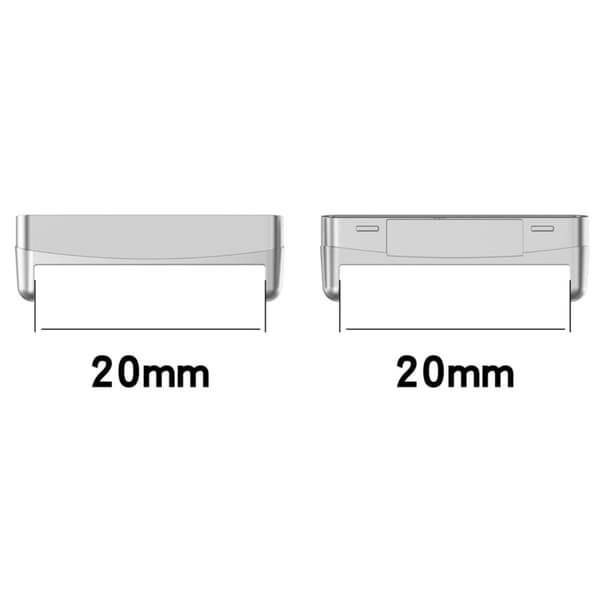 1 par Fitbit Sense 2 / Versa 4 / 3 metalladapter - Sølv