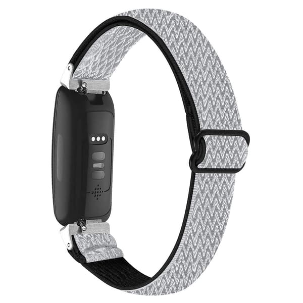 Fitbit Inspire 3 vevd nylonrem - Hvit / Svart
