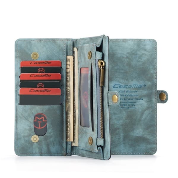 CaseMe iPhone 11 Zipper Wallet Etui - Blå
