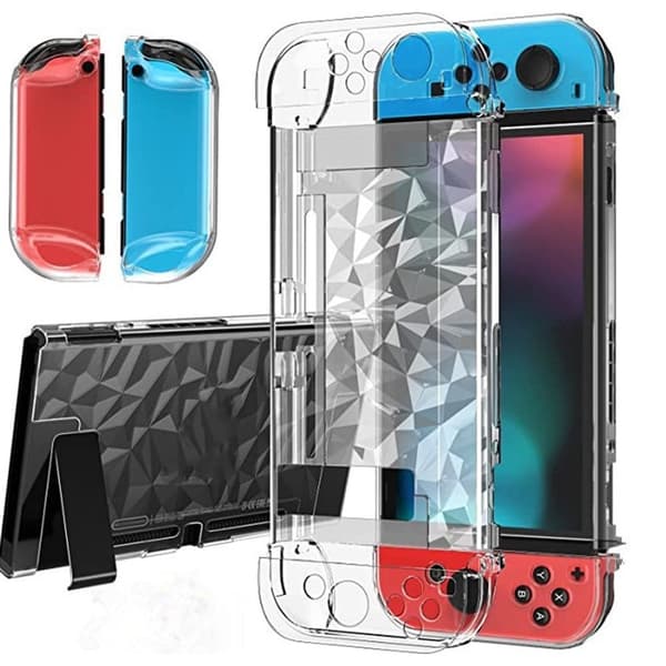 Nintendo Switch OLED krystalbump-resistent etui med diamantmønster og delt design