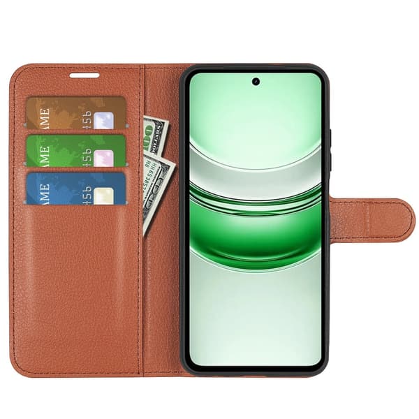 Klassisk Realme C71 4G flip etui - Brun