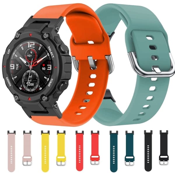 Amazfit T-Rex Pro / T-Rex / Ares silikoninen ranneke - Musta