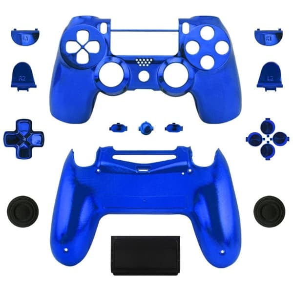 DATA FROG Sony PS4 Slim PS4 JDM-040 Controller Grip Housing Shell Button Cover Cap - Blå