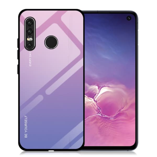 Huawei P30 Lite gradueret etui - Rosa/Blå