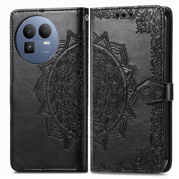 Mandala Realme GT 8 læderetui - Sort