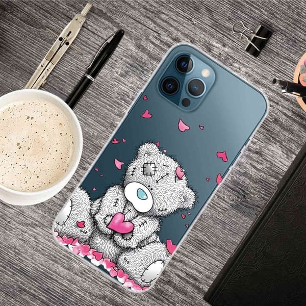 Deco iPhone 14 Pro Max kotelot - Rakkaus Sydän / Karhu
