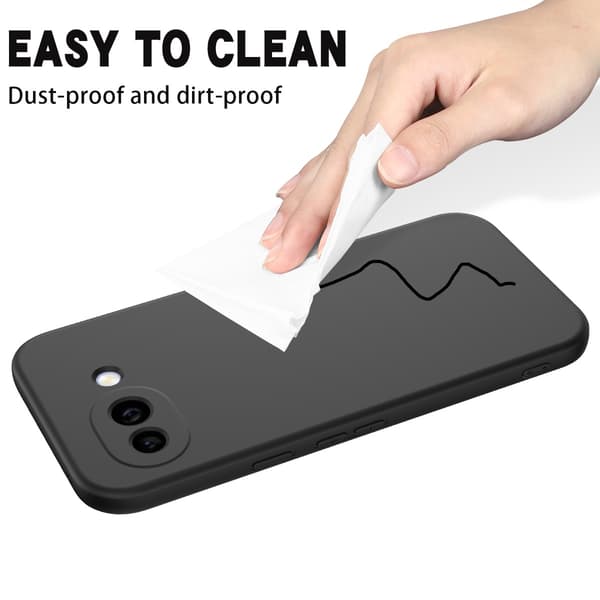 Matta nestesilikoninen kuori Google Pixel 10a - Musta