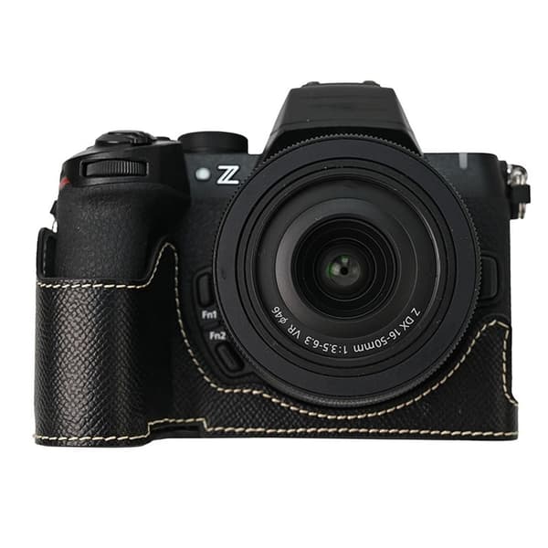 Nikon Z 50 II Camera Case Vegan Leather Protective Cover - Black