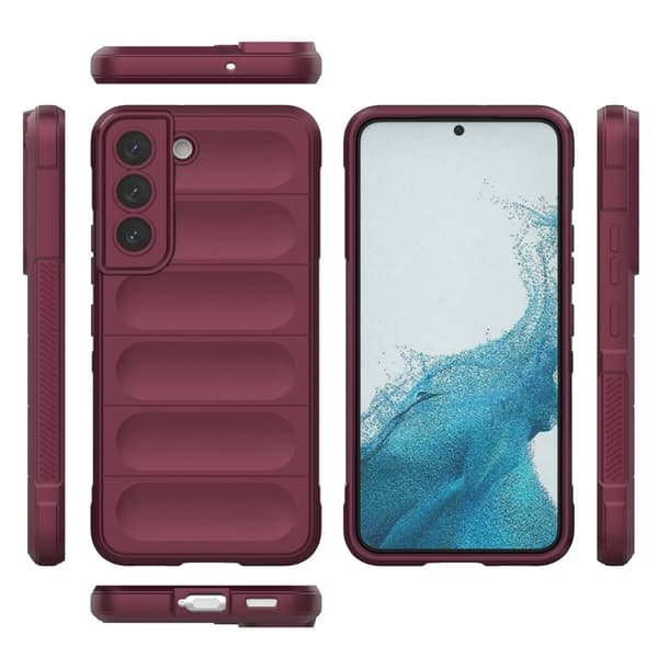 Mjukt greppformat Samsung Galaxy S22 skal - Röd