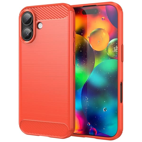 Carbon Flex iPhone 17 deksel - Rød