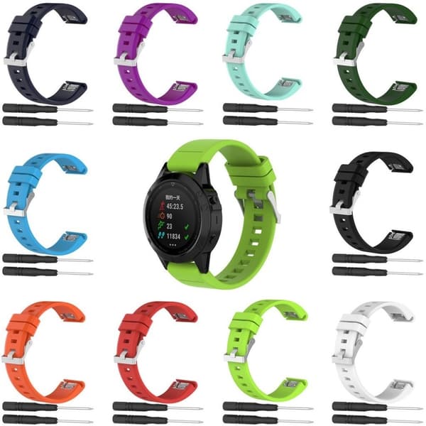 Garmin Forerunner 935, Fenix 5 Justerbart klockband - Vit