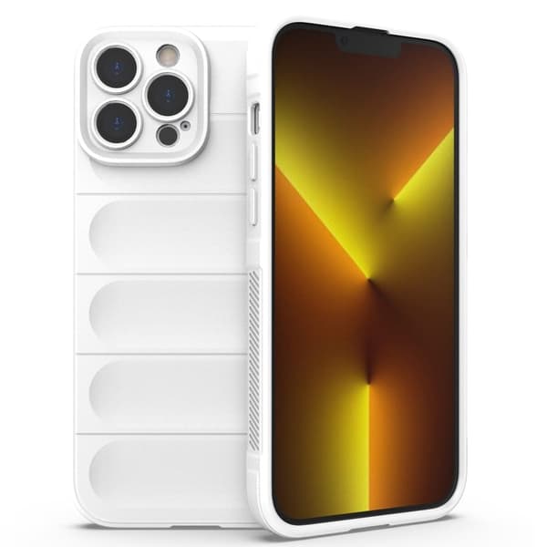 Mjukt greppformat iPhone 13 Pro Max skal - Vit