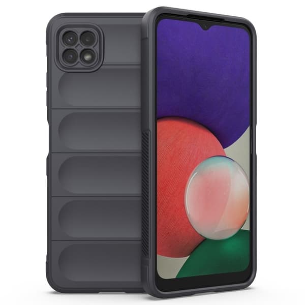 Blødt grebsformet cover til Samsung Galaxy A22 5G - Sølv/Grå