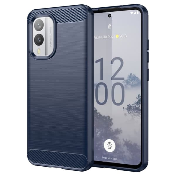 Carbon Flex Nokia X30 deksel - Blå