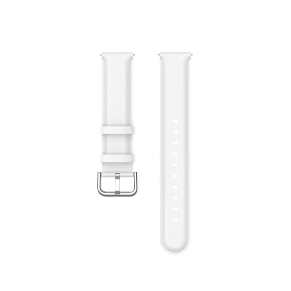 20mm Universal cool and simple genuine leather watch strap - White