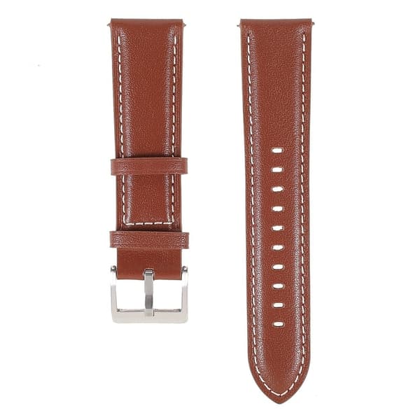 22m Universal quick release klockarmband i äkta läder - Brun
