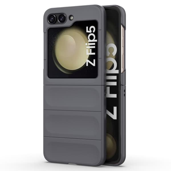 Mjukt greppformat Samsung Galaxy Z Flip5 skal - Mörkgrå