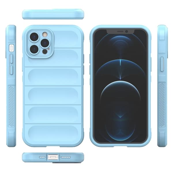 Blødt, grebsformet cover til iPhone 12 Pro - Baby Blue