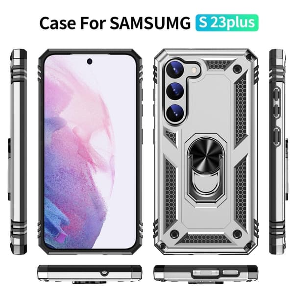 Bofink Combat Samsung Galaxy S23 Plus Etui - Sølv