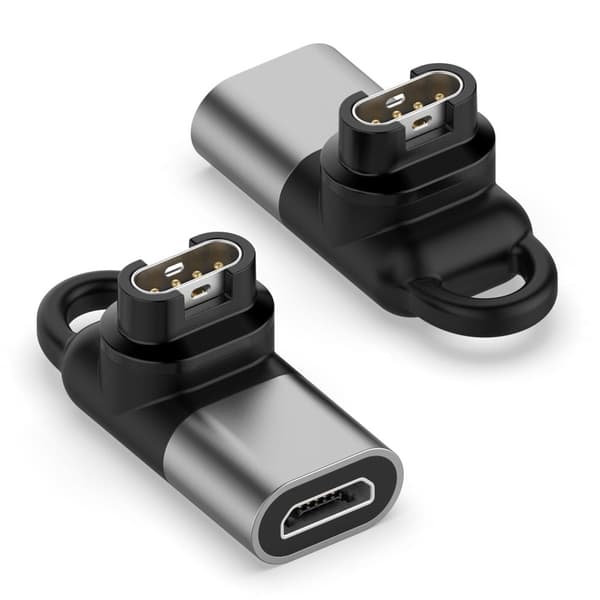 90 graders Micro USB ladekontakt for Garmin-klokke