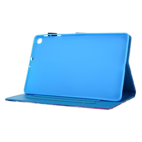 Samsung Galaxy Tab A 10.1 (2019) mønster læder etui - Blå Sommerfugl