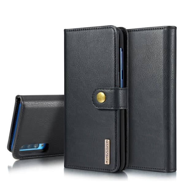 DG.MING Samsung Galaxy A70 2-in-1 Wallet kotelot - Musta