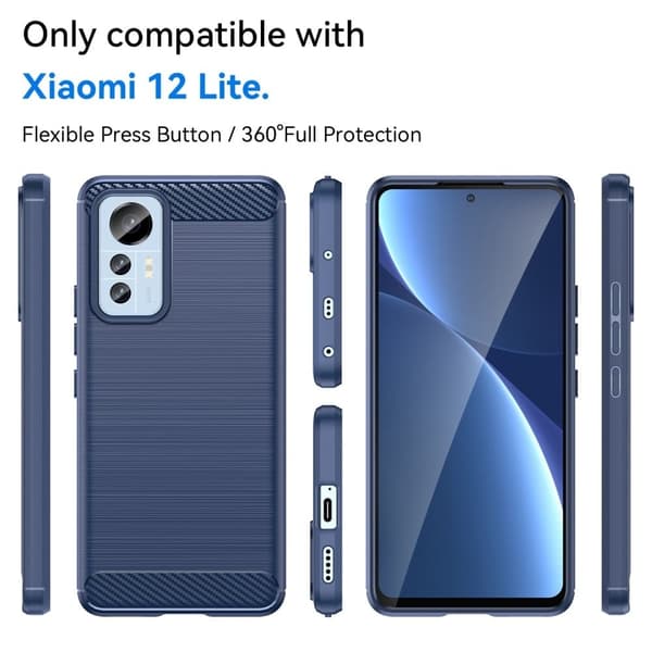 Carbon Flex Xiaomi 12 Lite skal - Blå