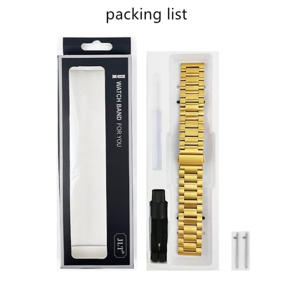 22 mm Universal klockarmband i rostfritt stål - Guld