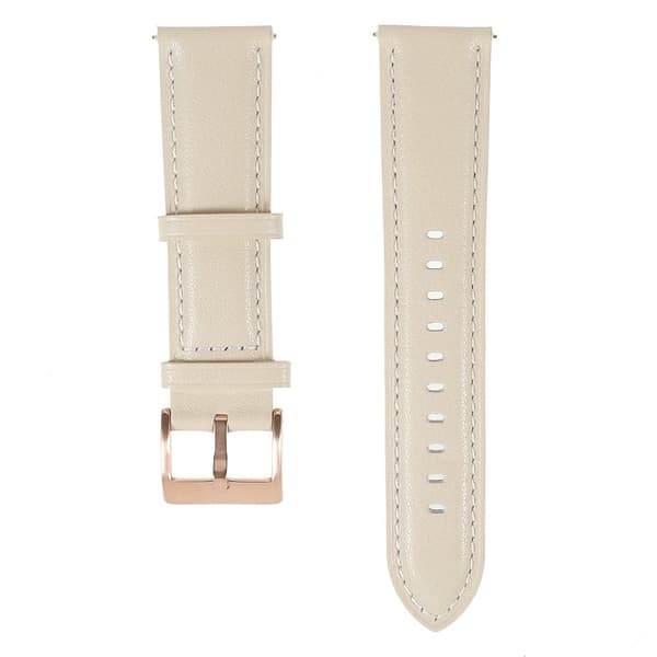 22m Universal quick release urrem i ægte læder - Beige