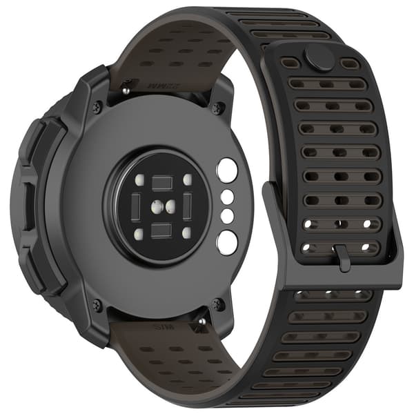 22 mm åndbart silikonearmbånd til Suunto Vertical 2, justerbar urrem - Nat-Sort