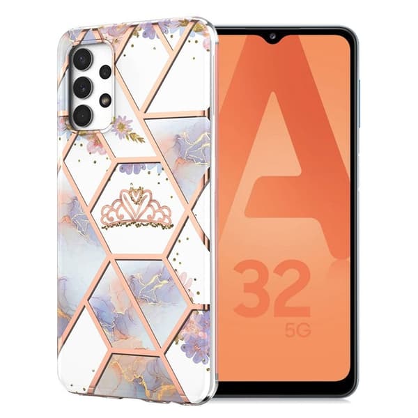 Marble design Samsung Galaxy A32 5G cover - Marmor / Krone