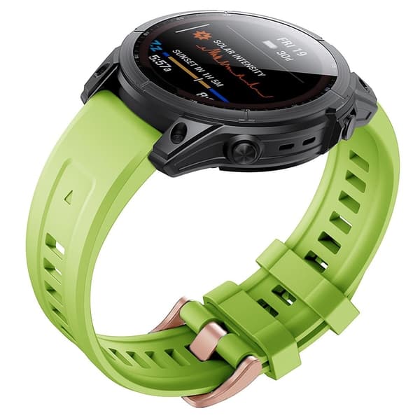 Urrem i silikone til Garmin Fenix 7S - Grøn