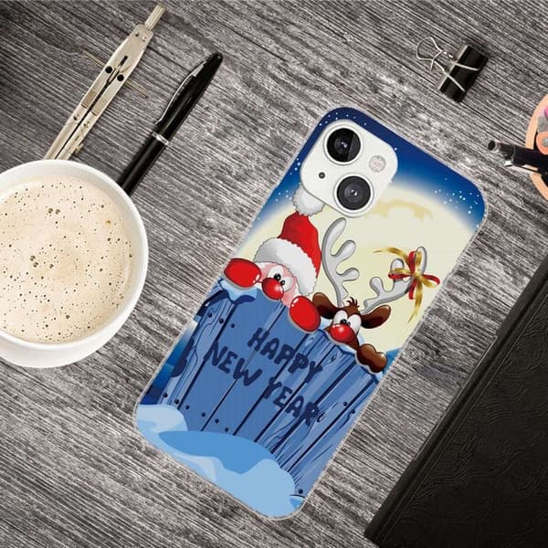 Julfodral till iPhone 14 - Hemlig Tomte Och Ren