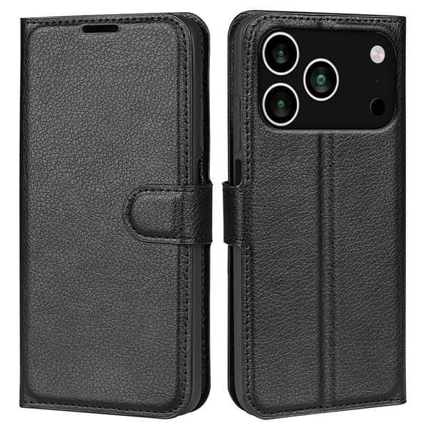 Classic iPhone 17 Pro Max flip etui - Svart