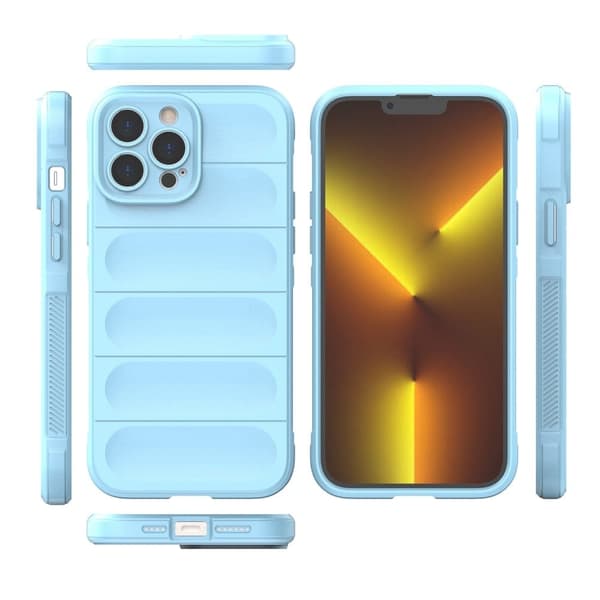 Blødt, grebsformet cover til iPhone 13 Pro Max - Baby Blue