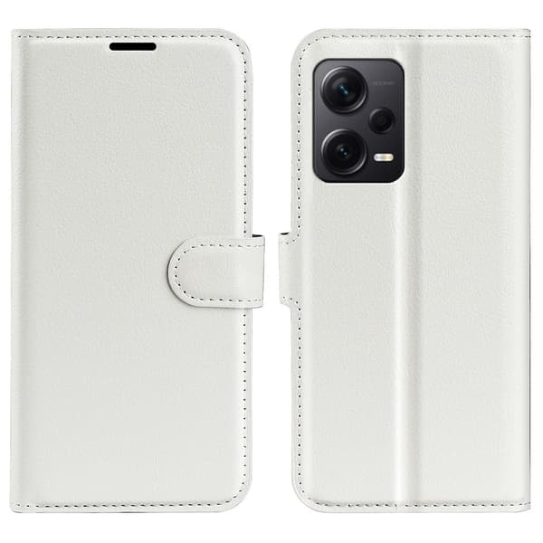 Klassisk Xiaomi Redmi Note 12 Pro Plus Flip Etui - Hvid