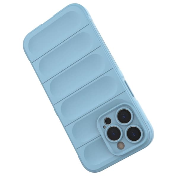 Mjukt greppformat iPhone 14 Pro skal - Blå