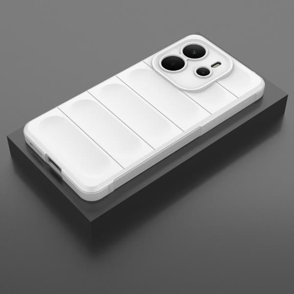 Mjukt greppformat Xiaomi Redmi Note 14 4G skal - Vit