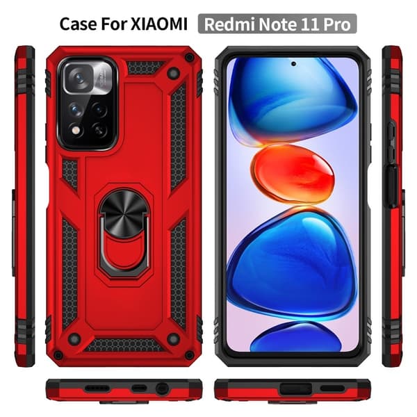 Bofink Combat Xiaomi Redmi Note 11 Pro / 11 Pro Plus Etui - Rød