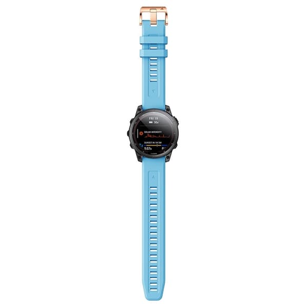Silikonklokkerem til Garmin Fenix 7S - Himmelblå