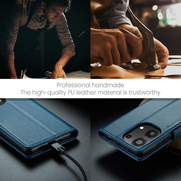 CaseMe Xiaomi Redmi Note 13 Pro 4G smooth etui - Blå