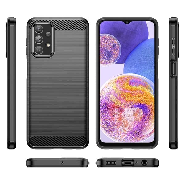 Carbon Flex Etui Samsung Galaxy A23 5G / A23 - Sort
