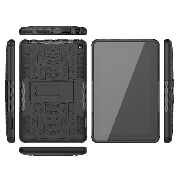 Dekkmønstret kickstand-etui for Amazon Fire 7 (2022) - Svart