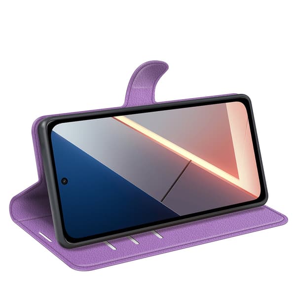 Klassisk Xiaomi Poco M7 4G flip etui - Lilla