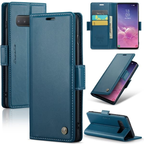 CaseMe Samsung Galaxy S10 Smooth Etui - Blå