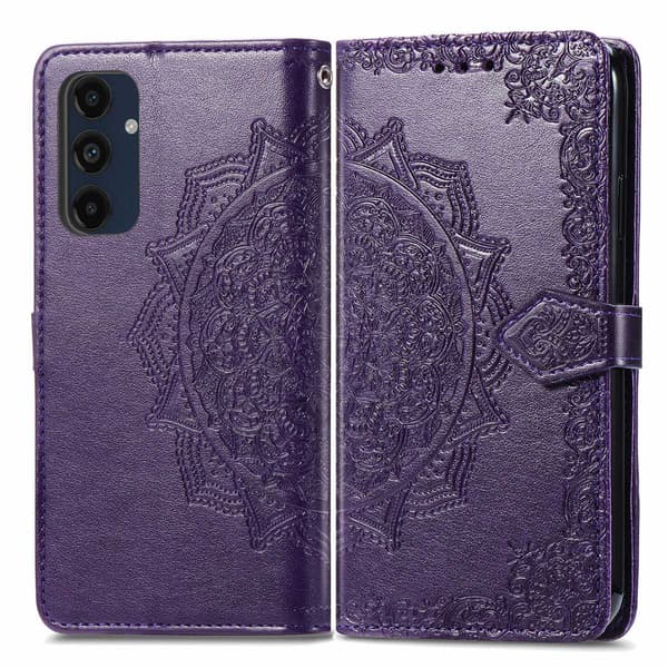Mandala Samsung Galaxy A26 etui i lær - Lilla