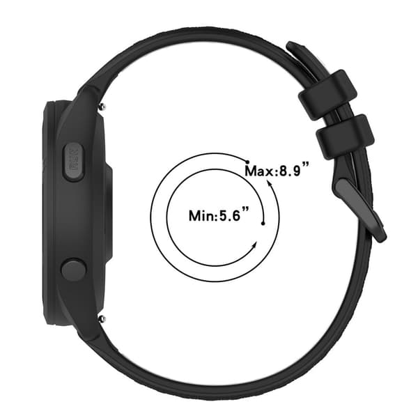 Garmin Forerunner 265 dobbeltfarvet silikonestrop - Olivengrøn / Sort